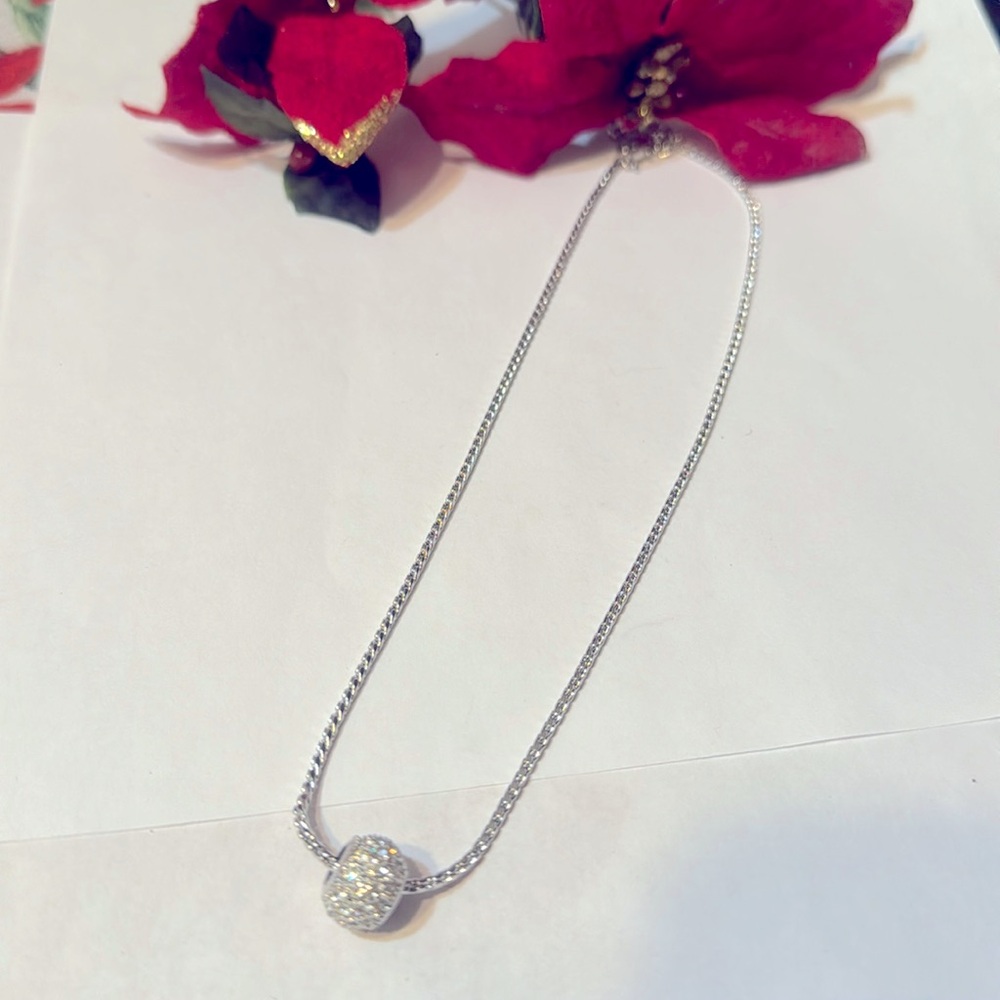 Cubic Zirconia Silver Fashion Necklace